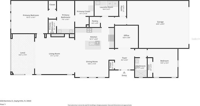4325 Barletta Ct, Wesley Chapel, FL 33543 - room layout