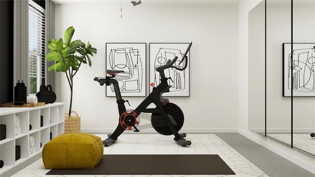 8778 Linked Dr, New Port Richey, FL 34655 - workout area featuring baseboards