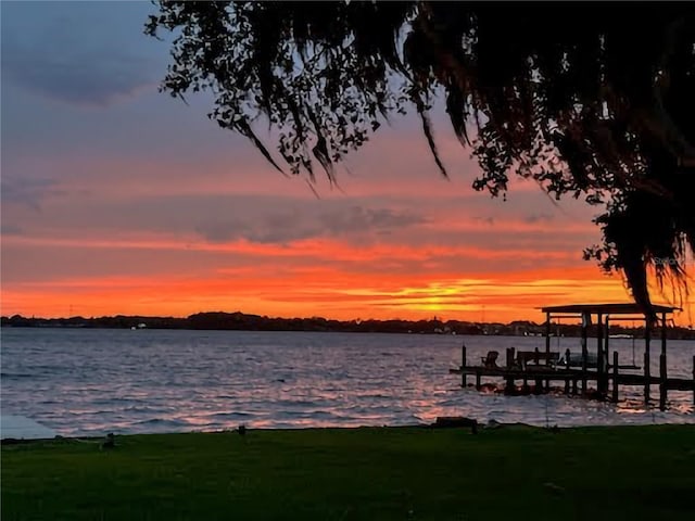550 George St S, Tarpon Springs, FL 34688 - dock area with a water view and boat lift