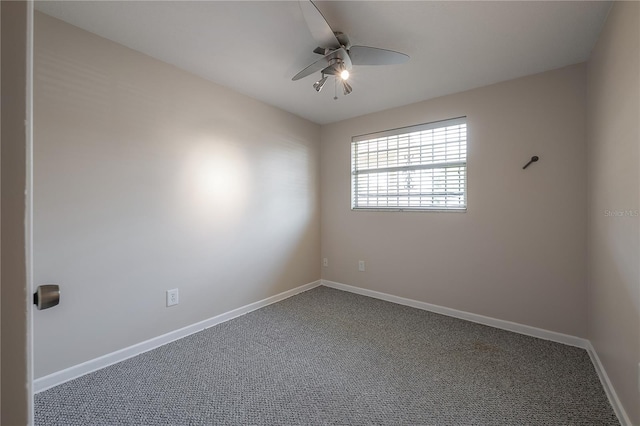 2614 E Liberty St, Tampa, FL 33612 - carpeted spare room featuring ceiling fan and baseboards