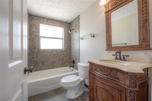 2614 E Liberty St, Tampa, FL 33612 - full bathroom with a textured ceiling, tub / shower combination, and vanity