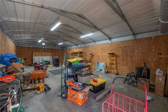 2614 E Liberty St, Tampa, FL 33612 - garage with wooden walls