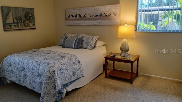 6263 Green View Cir Unit 107, Sarasota, FL 34231 - carpeted bedroom featuring baseboards