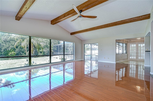 17917 Clear Lake Dr, Lutz, FL 33548 - view of pool with a ceiling fan and french doors