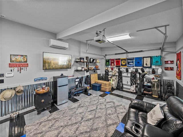 16326 Kalli Way, Dade City, FL 33523 - home office featuring a wall unit AC and a garage
