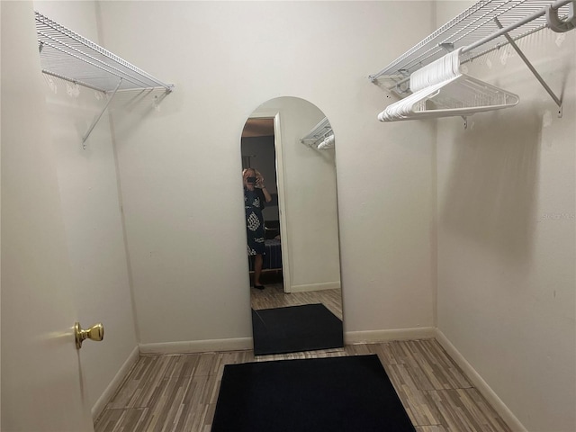 4008 Ashford Green Pl Unit F101, Tampa, FL 33613 - spacious closet featuring arched walkways and wood finished floors