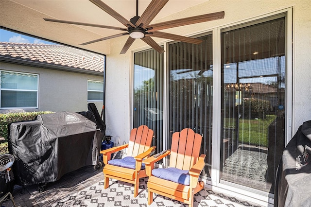 2515 63rd Ter E, Ellenton, FL 34222 - view of patio featuring ceiling fan