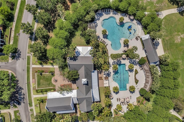 16618 Kingletside Ct, Lithia, FL 33547 - aerial view of property's location featuring a pool area