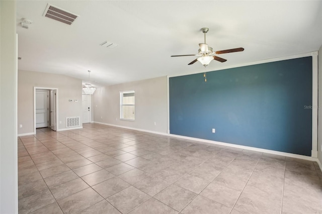 10326 Boggy Moss Dr, Riverview, FL 33578 - tiled spare room featuring ceiling fan and baseboards