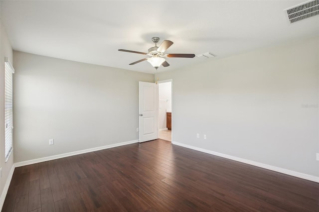 10326 Boggy Moss Dr, Riverview, FL 33578 - unfurnished room with a ceiling fan, baseboards, and dark wood-style flooring