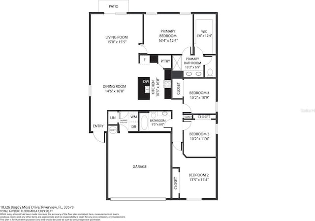 10326 Boggy Moss Dr, Riverview, FL 33578 - home floor plan