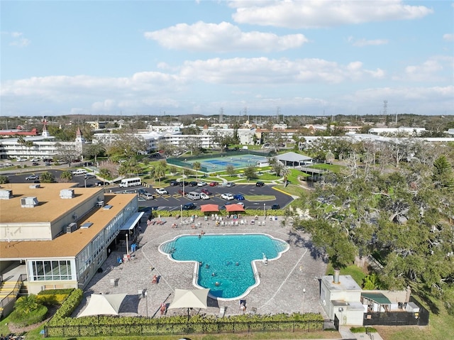 2416 World Parkway Blvd Unit 26, Clearwater, FL 33763 - bird's eye view of a pool