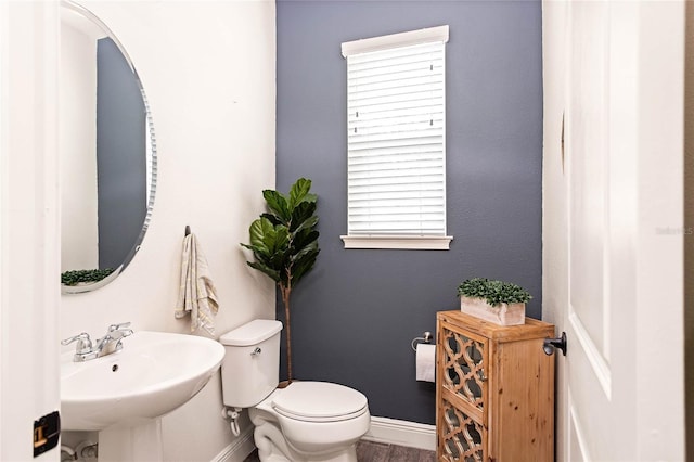 14245 Damselfly Dr, Tampa, FL 33625 - bathroom with baseboards, toilet, and a sink