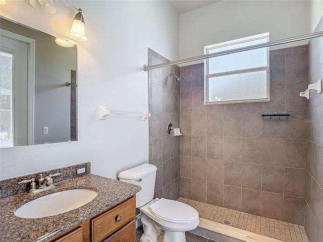13110 Manistee Rd, Weeki Wachee, FL 34614 - full bath featuring tiled shower, toilet, and vanity