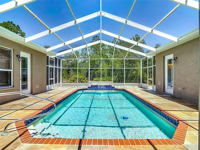 13110 Manistee Rd, Weeki Wachee, FL 34614 - swimming pool with a patio and glass enclosure