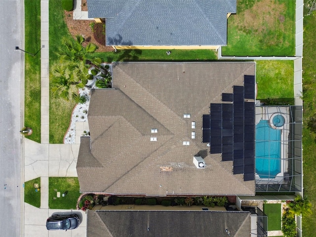 7410 Ambleside Dr, Land O Lakes, FL 34637 - bird's eye view of a pool area