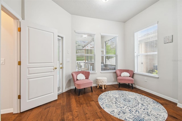 7410 Ambleside Dr, Land O Lakes, FL 34637 - sitting room with plenty of natural light, wood finished floors, and baseboards