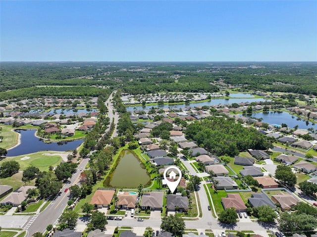 5340 Riva Ridge Dr, Wesley Chapel, FL 33544 - aerial view of residential area with a large body of water
