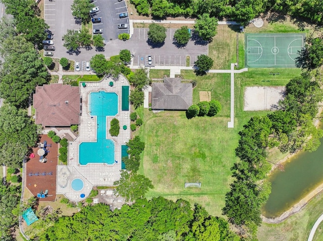 5340 Riva Ridge Dr, Wesley Chapel, FL 33544 - aerial view of a pool area