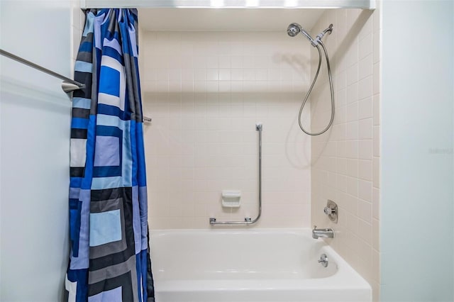 2150 Shelly Dr Unit D, Palm Harbor, FL 34684 - full bathroom featuring shower / bathtub combination with curtain