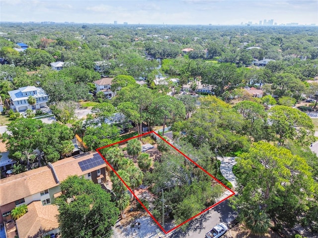 4711 W Vasconia St, Tampa, FL 33629 - aerial perspective of suburban area with property boundaries highlighted
