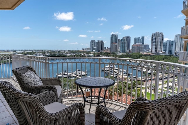 555 5th Ave NE Unit 1032, Saint Petersburg, FL 33701 - balcony featuring a water view and a skyline view
