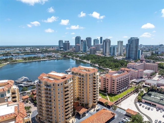 555 5th Ave NE Unit 1032, Saint Petersburg, FL 33701 - drone / aerial view of skyline and a large body of water