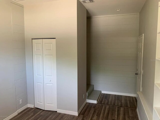 808 Hillsdale Dr, Cocoa, FL 32922 - hallway with dark wood-style flooring, baseboards, and recessed lighting