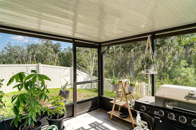 17334 White Mangrove Dr, Wimauma, FL 33598 - sunroom with view of scattered trees