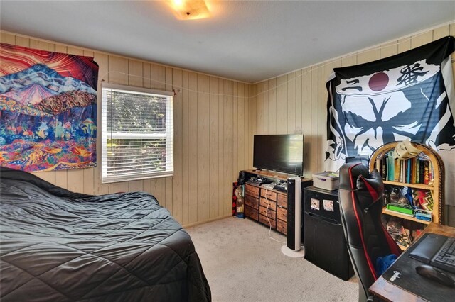 3626 S Hesperides St, Tampa, FL 33629 - carpeted bedroom featuring wood walls