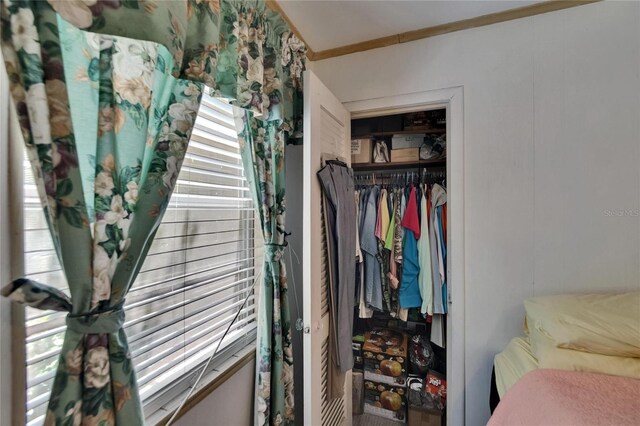 3626 S Hesperides St, Tampa, FL 33629 - bedroom with a closet and ornamental molding