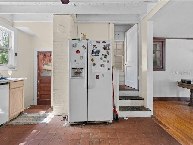 485 E Stanford St, Bartow, FL 33830 - kitchen with white appliances and light brown cabinetry