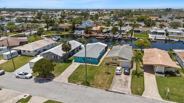 5051 Bonito Dr, New Port Richey, FL 34652 - aerial view of residential area featuring a large body of water