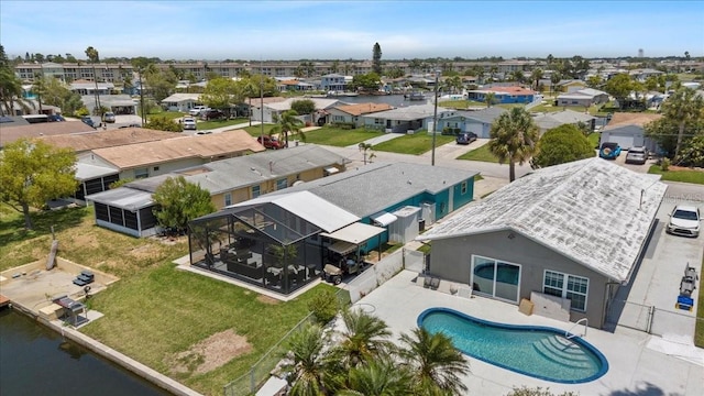 5051 Bonito Dr, New Port Richey, FL 34652 - aerial view of residential area with a pool area