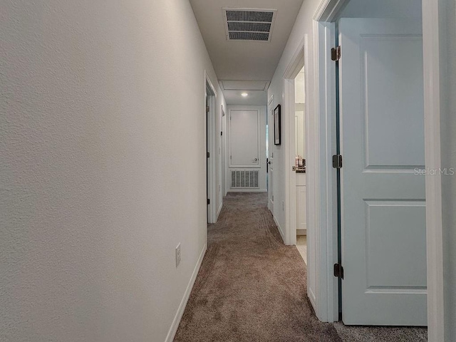 6444 Bar S Bar Trl, Zephyrhills, FL 33541 - hall featuring carpet floors and baseboards