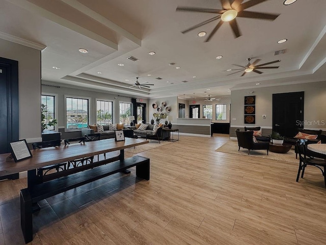 6444 Bar S Bar Trl, Zephyrhills, FL 33541 - common area featuring ornamental molding and recessed lighting