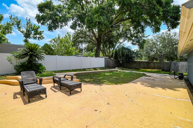 509 Stone Dr, Brandon, FL 33510 - fenced backyard featuring a patio