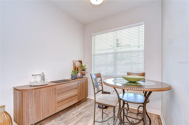 445 Arch Ridge Loop, Seffner, FL 33584 - dining room with light wood-style flooring and baseboards