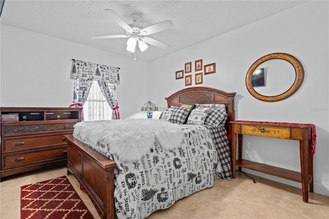 4120 Tyndale Dr, Brandon, FL 33511 - bedroom with a textured ceiling and ceiling fan