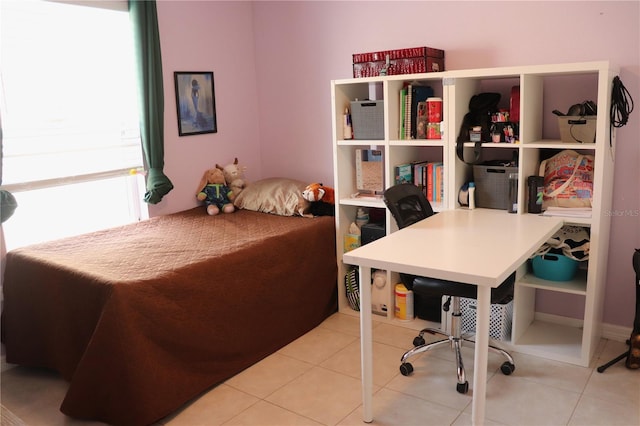 1048 Winding Water Way, Clermont, FL 34714 - tiled bedroom with an office area
