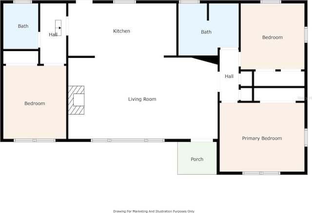 1352 Parkwood St, Clearwater, FL 33755 - home floor plan