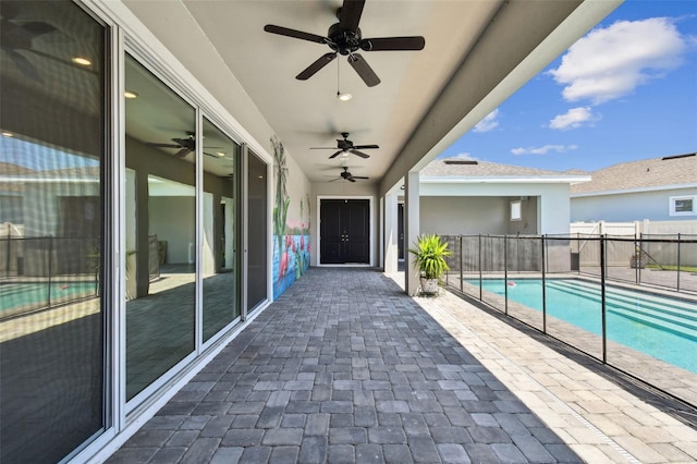8421 Ivy Stark Blvd, Wesley Chapel, FL 33545 - view of patio with a ceiling fan