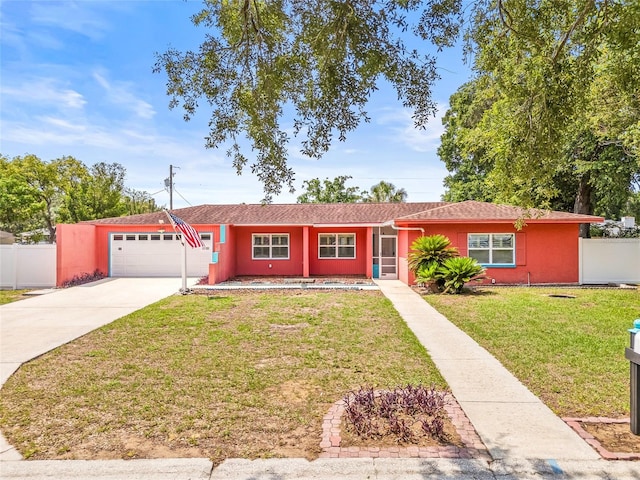 603 Royal Crest Dr, Brandon, FL 33511 - ranch-style house featuring concrete driveway, a garage, and stucco siding