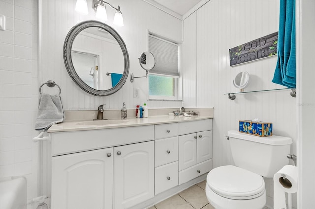 603 Royal Crest Dr, Brandon, FL 33511 - full bath featuring double vanity, toilet, and tile patterned flooring