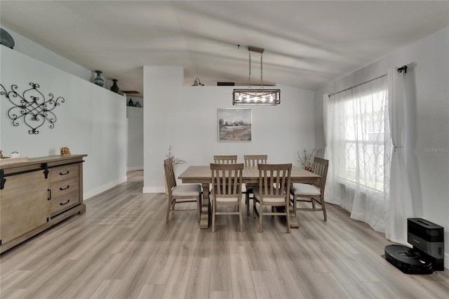 10449 Hunters Haven Blvd, Riverview, FL 33578 - dining room with vaulted ceiling and light wood-style floors