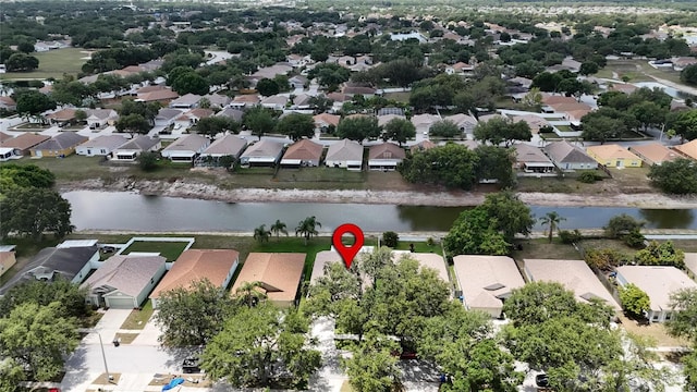 10449 Hunters Haven Blvd, Riverview, FL 33578 - aerial perspective of suburban area featuring a large body of water