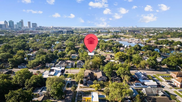 910 W Virginia Ave, Tampa, FL 33603 - aerial view of property and surrounding area featuring a view of skyline