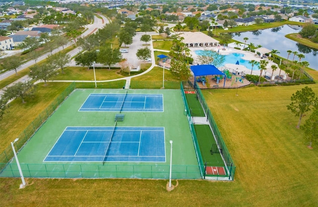 12202 Fairlawn Dr, Riverview, FL 33579 - bird's eye view of a pool and a nearby body of water
