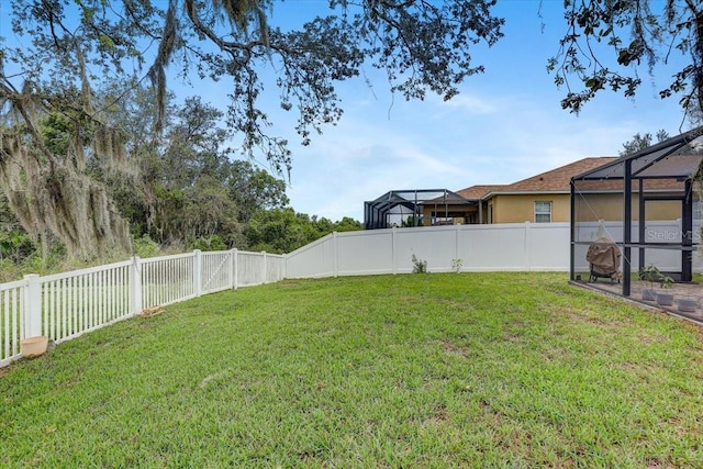 11121 Running Pine Dr, Riverview, FL 33569 - view of yard with glass enclosure