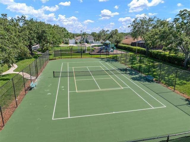 view of tennis court